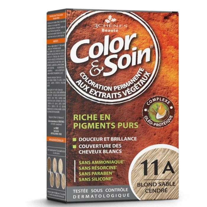3 CHENES COLOR ET SOIN COLORATION PERMANENTE 11A BLOND SABLE CENDRE 135 ML