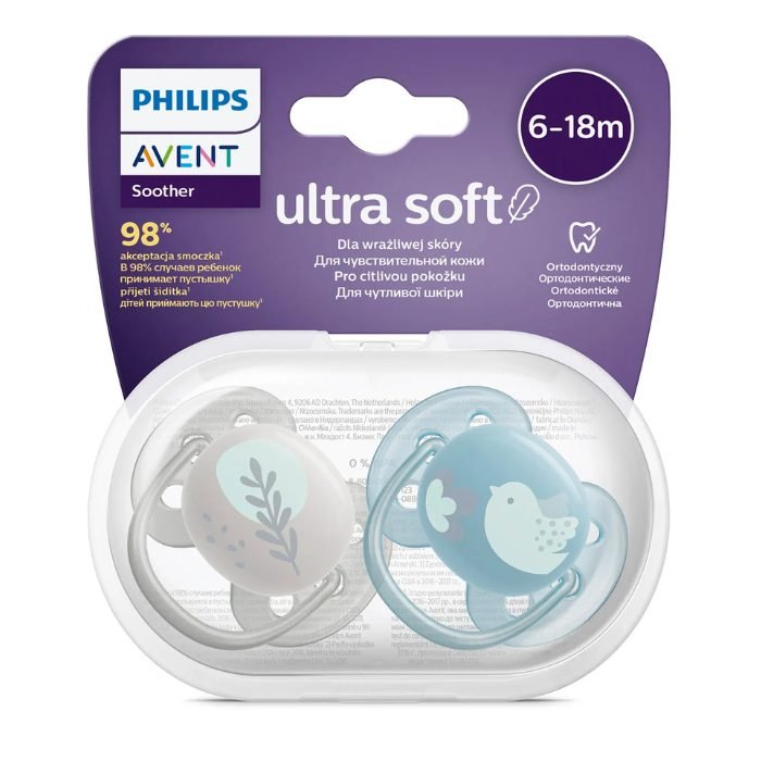 AVENT SUCETTE ORTHODONTIQUE ULTRA SOFT 6 A 18 MOIS BOY