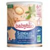 BABYBIO 5 CEREALES VERVEINE ET FLEUR D'ORANGER ET CAMOMILLE 6 MOIS + 220 G