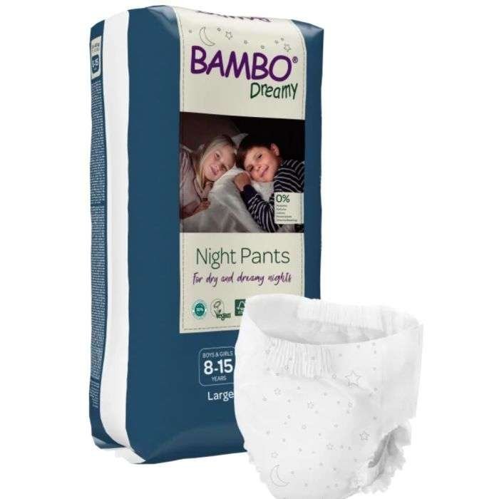 BAMBO DREAMY NIGHT PANTS FILLES ET GARCONS LARGE 8-15 ANS 35-50 KG 10 unites