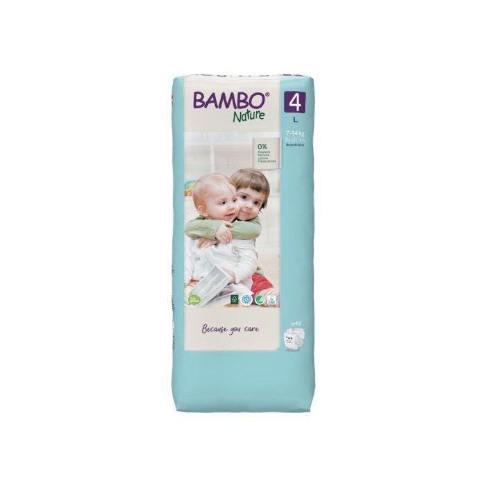 BAMBO NATURE COUCHES BEBE 4 L 7 14 KG 48 UNITES
