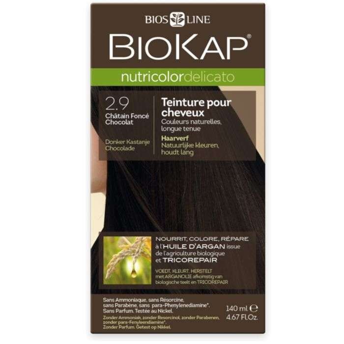 BIOKAP NUTRICOLOR DELICATO 2.9 CHATAIN FONCE CHOCOLAT