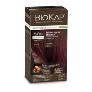 BIOKAP NUTRICOLOR DELICATO RAPID 6.66 ROUGE RUBIS 135ML