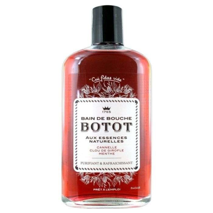 BOTOT BAIN DE BOUCHE AUX ESSENCES NATURELS CANNELLE CLOU DE GIROFLE MENTHE 250 ML