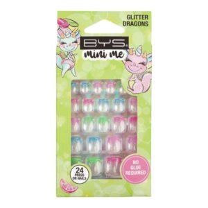 BYS MINI ME ONGLES PRECOLLES GLITTER DRAGONS