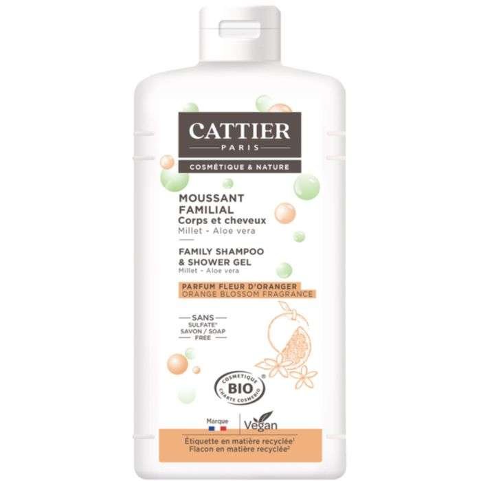 CATTIER MOUSSANT FAMILIAL CORPS ET CHEVEUX MILLET ET ALOE VERA 500 ML SANS SULFATE