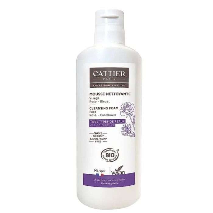 CATTIER MOUSSE NETTOYANTE VISAGE ROSE BLEUET 150ML