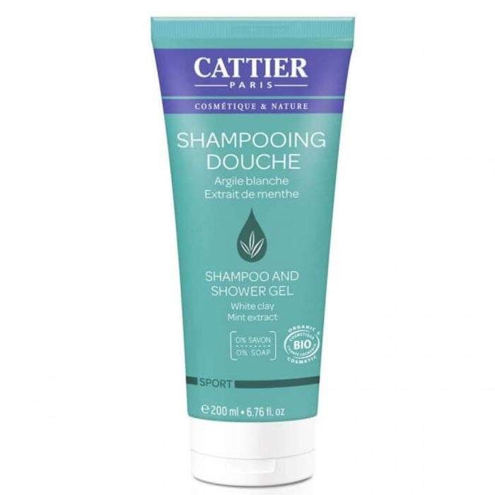 CATTIER SHAMPOOING DOUCHE ARGILE BLANCHE EXTRAIT DE MENTHE 200ML
