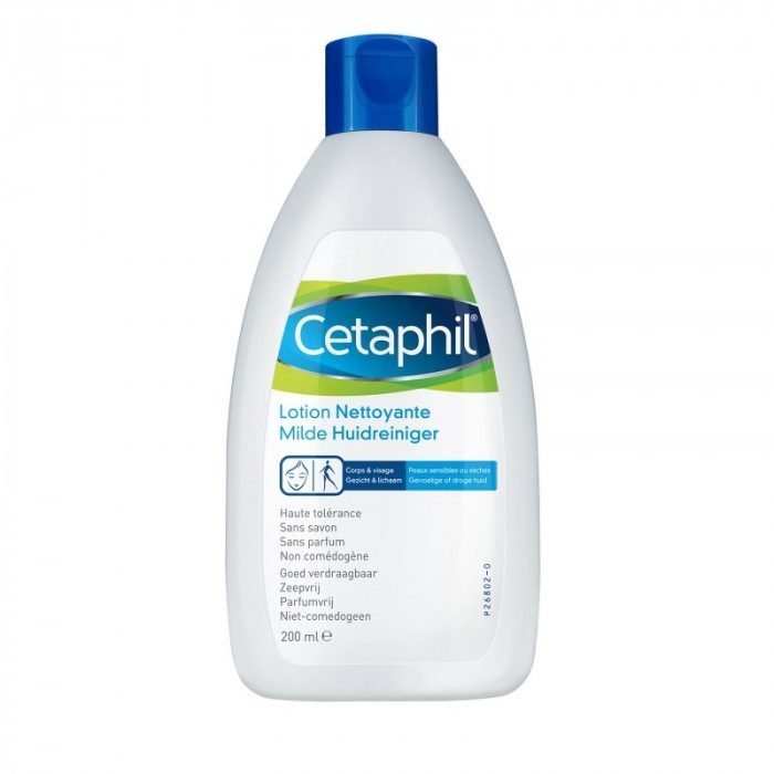CETAPHIL LOTION NETTOYANTE VISAGE ET CORPS PEAUX SECHES OU SENSIBLES 200 ML