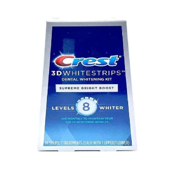 CREST 3D WHITE WHITESTRIPS LEVEL 8 BLANCHISSANT 14 STRIPS