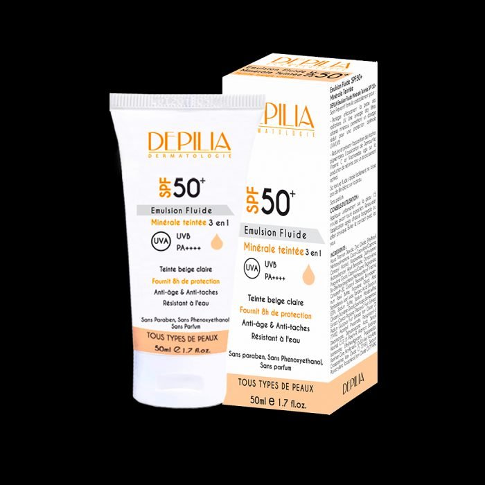 DEPILIA EMULSION SOLAIRE SPF 50+ TEINTEE 50 ML