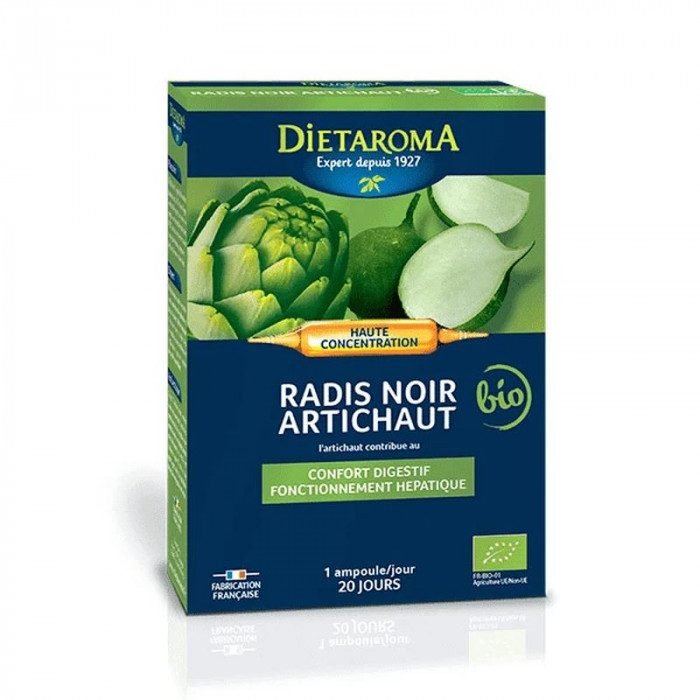 DIETAROMA RADIS NOIR ARTICHAUD BIO 20 AMPOULES
