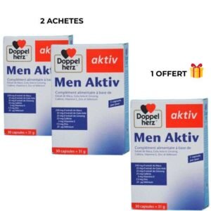 DOPPELHERZ MEN ACTIV 30 CAPSULES 2 ACHETES 1 OFFERT