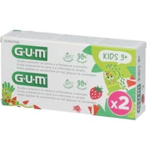 GUM COFFRET DENTIFRICE ENFANTS FLUORE 3 ANS + LOT DE 2 x 50 ML