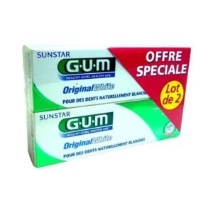 GUM COFFRET ORIGINAL WHITE LOT DE 2 DENTIFRICES