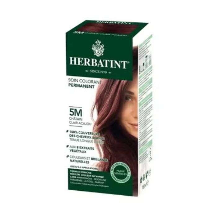 HERBATINT SOIN COLORANT PERMANENT 5 M CHATAIN CLAIR ACAJOU 150 ML