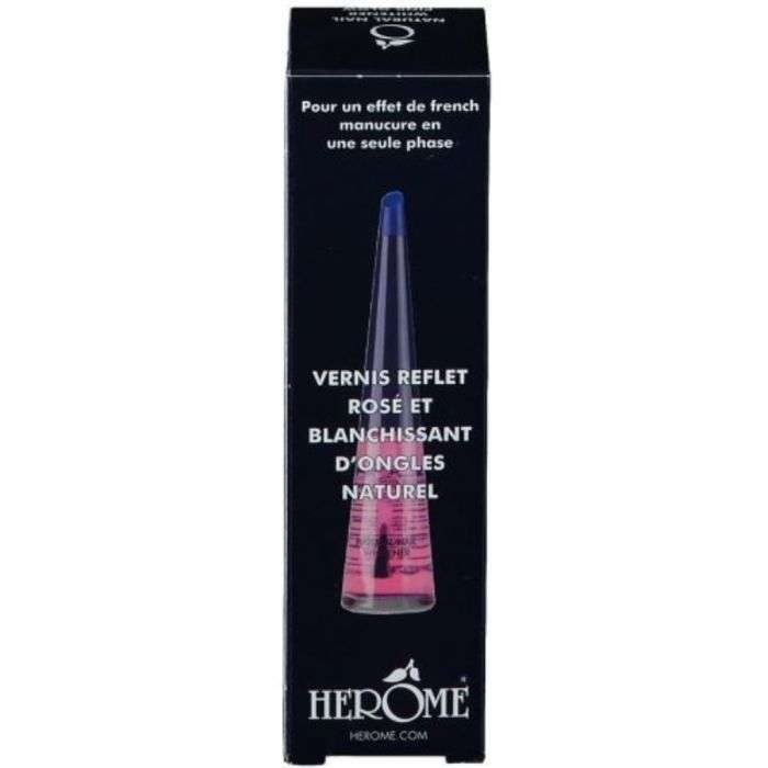 HEROME VERNIS REFLET ROSE ET BLANCHISSANT D'ONGLES NATUREL