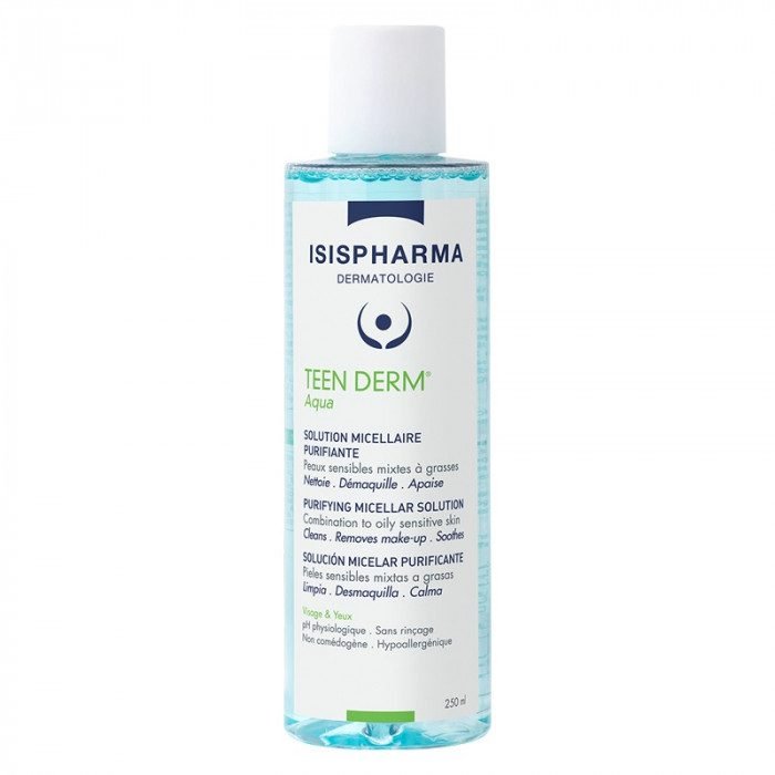 ISISPHARMA TEEN DERM AQUA SOLUTION MICELLAIRE DEMAQUILLANTE PURIFIANTE 250 ML