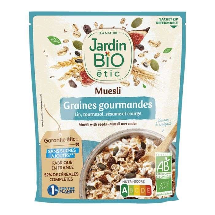 JARDIN BIO MUESLI GRAINES GOURMANDES 375 G