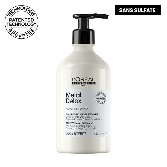 L'OREAL PROFESSIONNEL METAL DETOX SHAMPOOING PROFESSIONNEL SANS SULFATE 500 ML