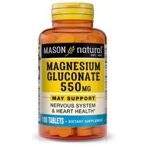 MASON NATURAL MAGNESIUM GLUCONATE 550 MG 100 TABLETS