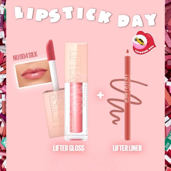 MAYBELLINE OFFRE LIFTER GLOSS REPULPANT ACIDE HYALURONIC + LIFTER LINER