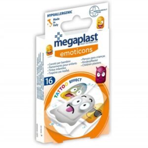 MEGAPLAST EMOTICONS PANSEMENT ENFANT TATOU EFFECT BOITE DE 16