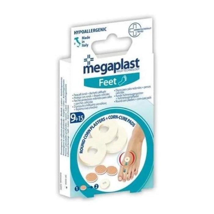 MEGAPLAST PANSEMENT POUR COR + DISQUES CORICIDES BOÎTE 24