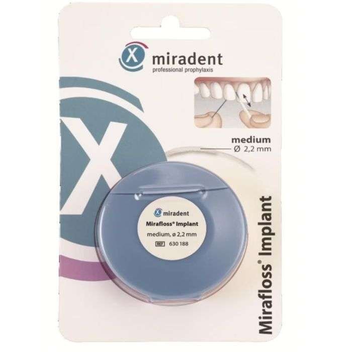 MIRADENT MIRAFLOSS IMPLANT FILS DENTAIRE MEDIUM 2.2 MM