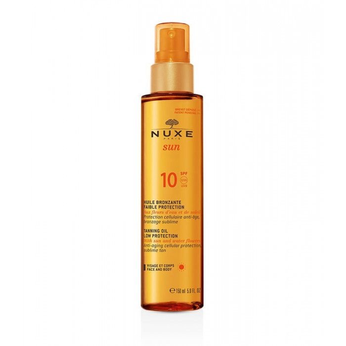 NUXE SUN HUILE BRONZANTE FAIBLE PROTECTION SPF10 150 ML