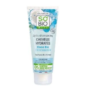 SO BIO APRES SHAMPOOING CHEVEUX HYDRATES COCO BIO ET ACIDE HYALURONIQUE 200ML