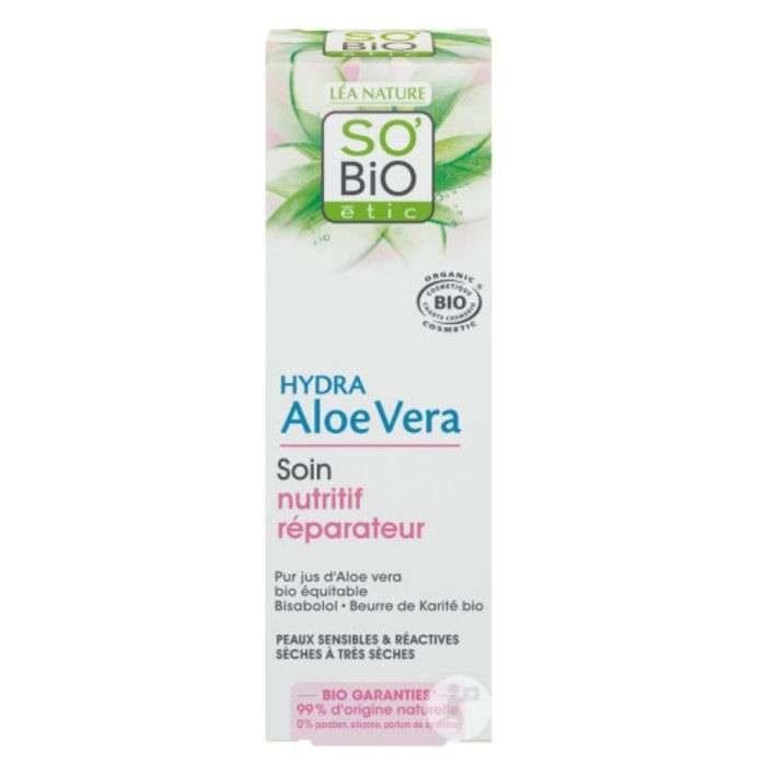 SO BIO CREME NUTRITIVE ALOE VERA PEAUX SENSIBLES ET REACTIVES 50 ML