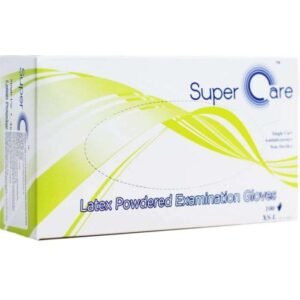SUPERCARE LATEX POWDERED EXAMINATION GLOVES 100 UNITES SMALL