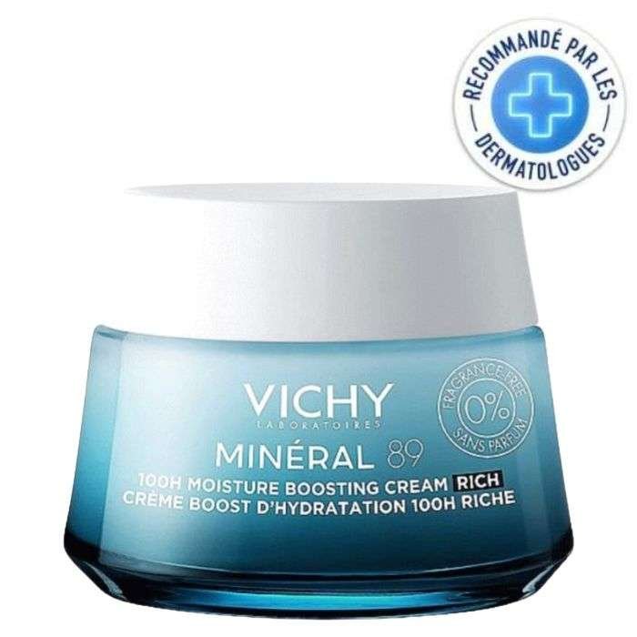 VICHY MINERAL 89 CREME BOOST D'HYDRATATION 100H RICHE 50 ML