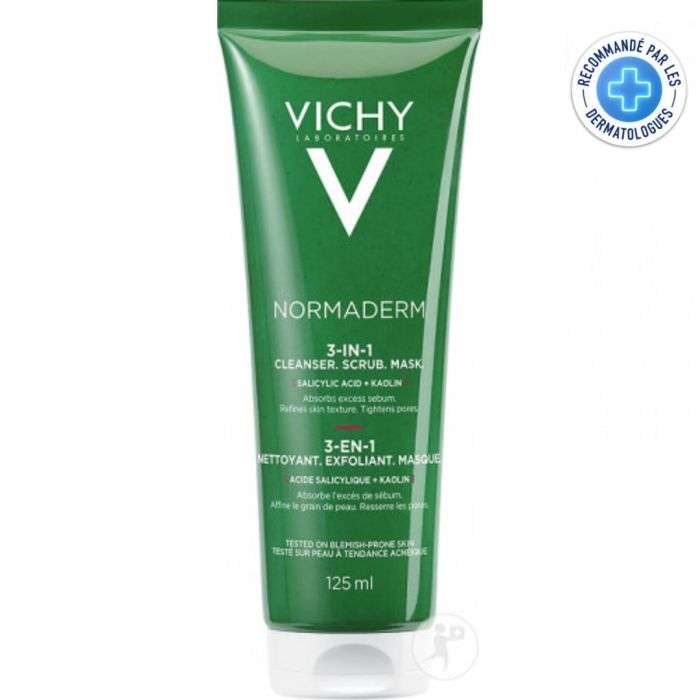 VICHY NORMADERM 3 EN 1EXFOLIANT NETTOYANT MASQUE 125 ML